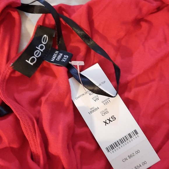 Red bebe chiffon detail surplus to - Picture 2 of 2